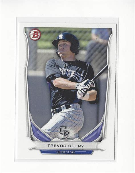 Bowman Draft Top Prospects Tp Trevor Story Rc Rookie Rockies Ebay