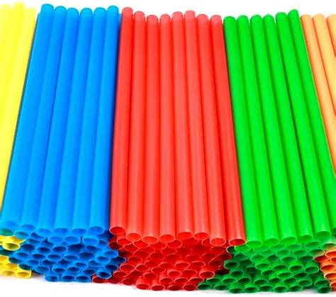 Amazon Pcs Jumbo Smoothie Straws Colorful Disposable Wide