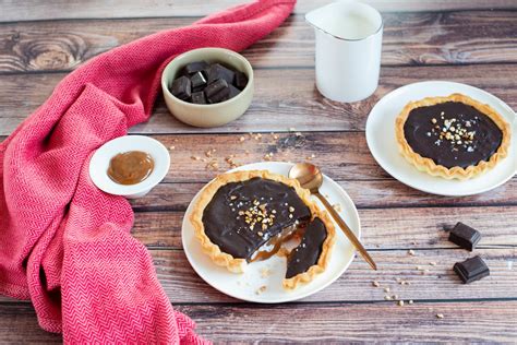 Tartelettes caramel au beurre salé et chocolat Grand Fermage