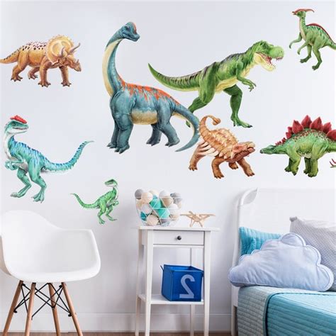 Dinosaur Wall Decal Etsy