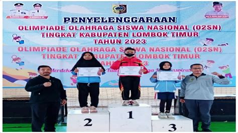 Pengumuman Dan Pembagian Hadiah Juara O Sn Semua Cabor Tingkat