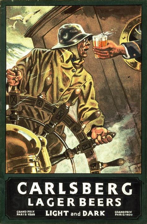 Carlsberg Ad Beer Art Vintage Advertising Art Beer Poster