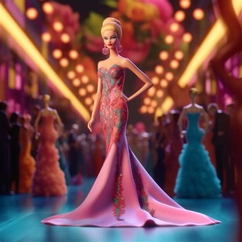 Premium Photo Barbie Stealing The Show In This Ultrarealistic Runway Shot