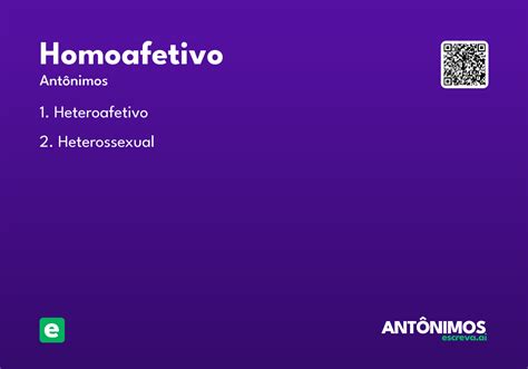 O Que Significa Homoafetivo - Homoafetivo - Significado e Sinônimo - escreva.ai