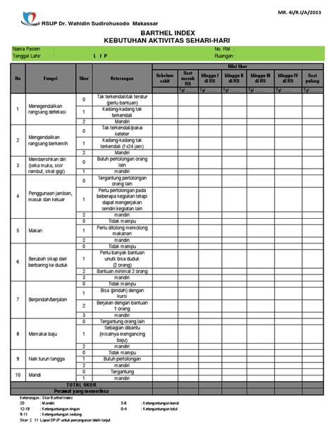 Barthel Index Pdf