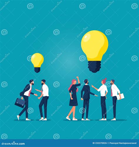 Brainstorming And Teamwork Vector Concept Stock Vector Illustration