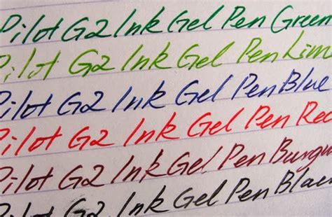 Ink Of Me Fondly Pilot G2 Ink Gel Pen Rainbow Review