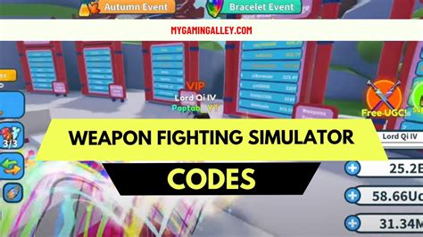 Weapon Fighting Simulator Codes October 2023