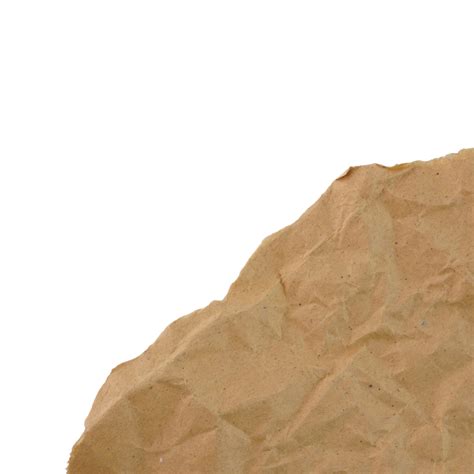 Aesthetic Ripped Crumpled Brown Paper Png