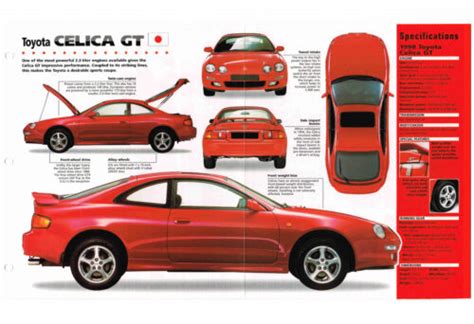 Toyota Celica Gt Spec Sheet Brochure Catalog