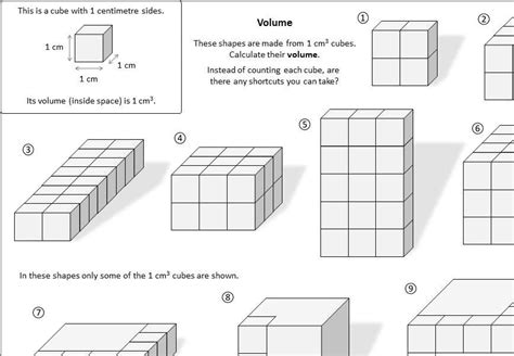 Volume Of 3D Shapes Worksheet