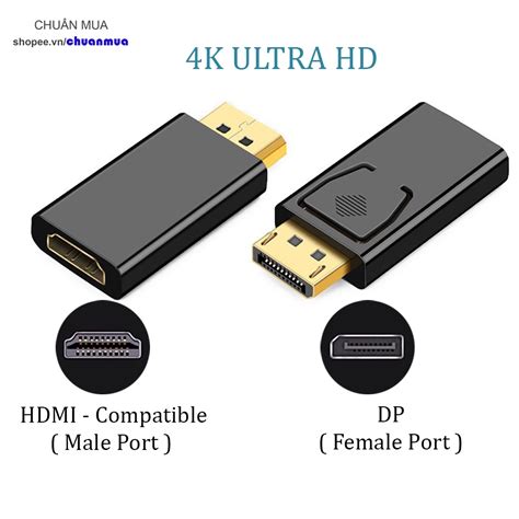 Đầu Chuyển Đổi Cổng Mini Displayport Sang Cổng HDMI 4K Ultra HD Mini