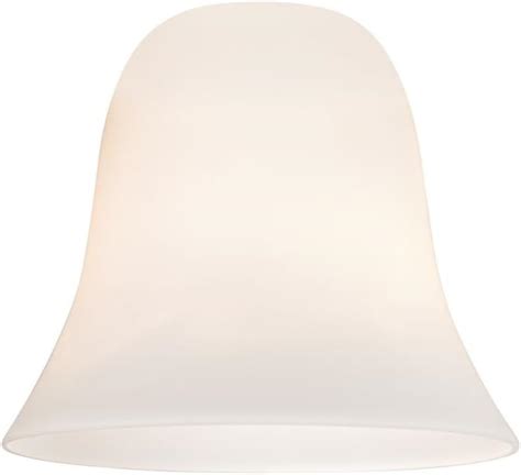 Satin White Bell Glass Shade Lipless With 1 58 Inch Fitter Opening Lampshades