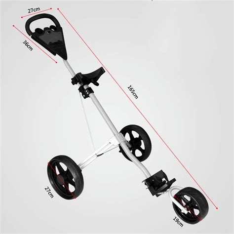 Buy Man Hj Golf Cart Swivel Foldable 3 Wheel Push Pull Cart Golf