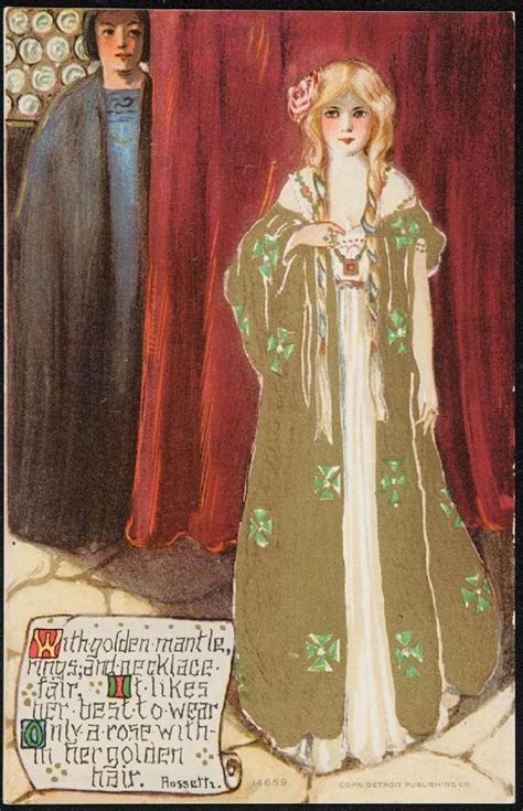 Samuel L Schmucker MOTTOES 14659 Rossetti 1907 Fairy Queen Postcard