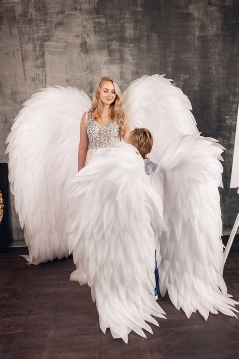 Large Angel Wings Costume Cosplay White Angel Wings Wings Etsy