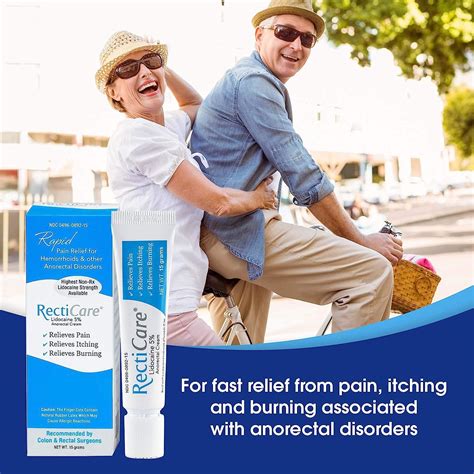 Recticare 5 Lidocaine Cream For Hemorrhoids And Anorectal Disorders