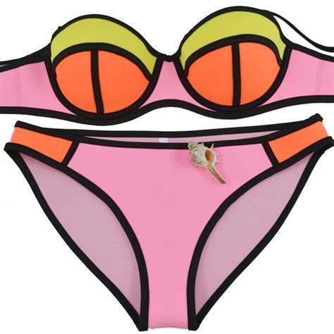 Sexy Bikini Brasile O Neopreno Push Up Traje De Ba O Mujeres Bikinis