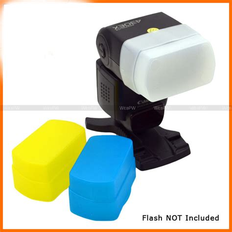 3 Kleur Wit Geel Blauw Flash Diffuser BOUNCE D Grandado