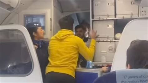 Video Indigo Passenger Assaults Pilot On Delhi Goa Flight Over Delay