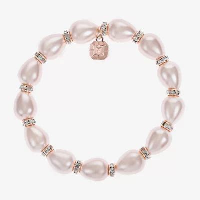 Monet Jewelry Simulated Pearl Stretch Bracelet Color Pink JCPenney