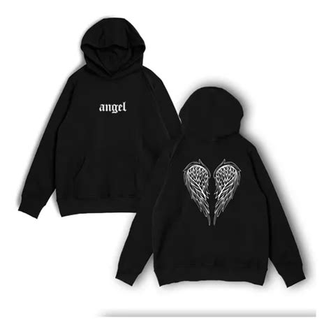 Buzo Canguro Unisex Oversize Rosa Angels Aesthetic