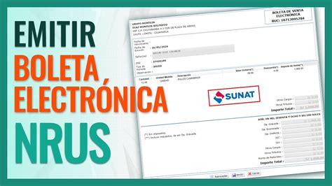 C Mo Emitir Boleta De Venta Electr Nica Nuevo Rus Sunat Por