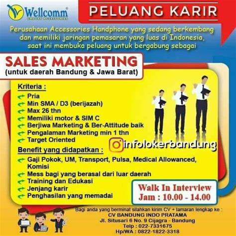 Lowongan Kerja Cv Bandung Indo Pratama Januari Wellcomm Info