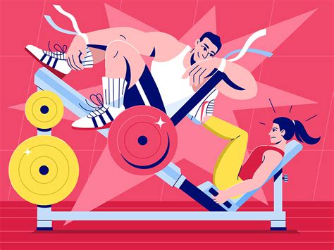 Gym characters on Behance