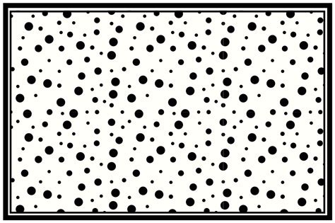 Black polka dots on white background home vinyl placemats - TenStickers