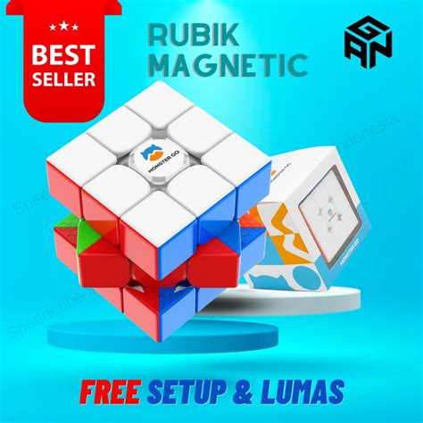 Jual Speedcube Rubik 3x3 Gan Magnetic Monster Go Gan Stickerless