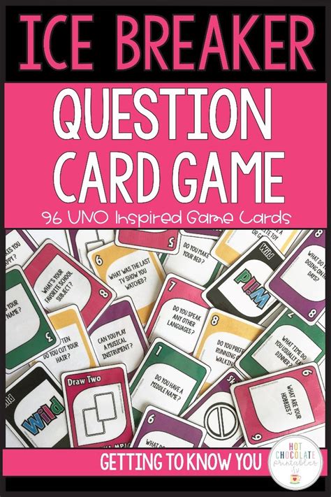 Ice Breaker Card Game - Getting to Know You Question Activity | Ice breakers, Printable teaching ...