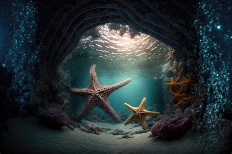 Premium Photo | The starfish and their underwater habitat