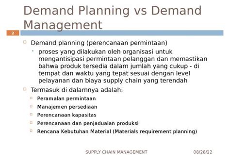 Manajemen Persediaan Ppt 64713 Pengelolaan Permintaan Dan Perencanaan