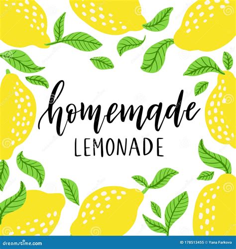 Lemonade Logo For Poster Card Quote Print Packaging Badges Stock