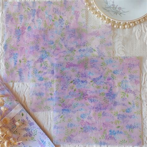 Floral Vellum Paper - Etsy