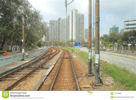 The Light Rail Transit In Tuen Mun Hk Editorial Stock Photo Image Of