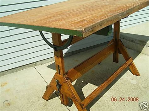 Vintage Hamilton Oak Drafting Drawing Table Will Ship 41908950