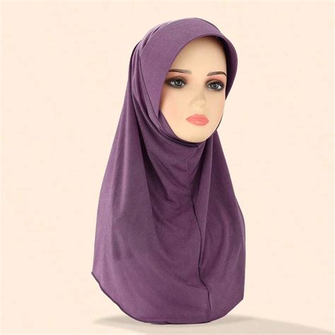 pc womens headscarf hijab  brims solid color drape fabric