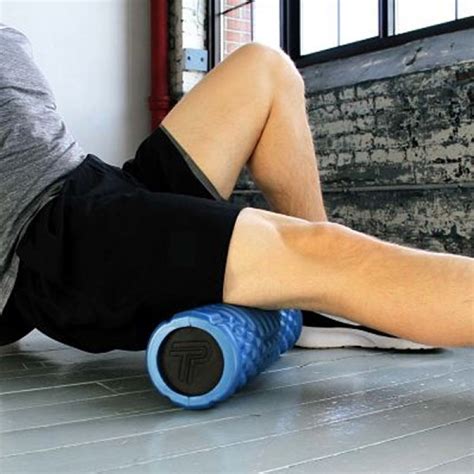 Emjay Pro Tec Hollow Core Contoured Foam Roller Blue Black