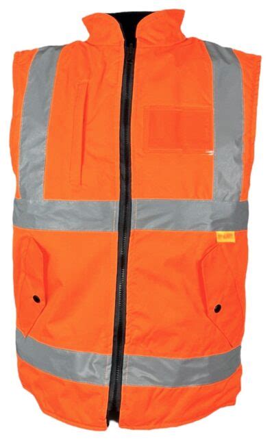 Orange Hi Vis Reversible Body Warmer En Ris Tom Ppe