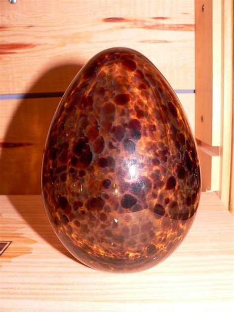 Murano Tortoiseshell Glass Egg Large 6 Handblown 1960 S Rare Size Tortoiseshell Murano