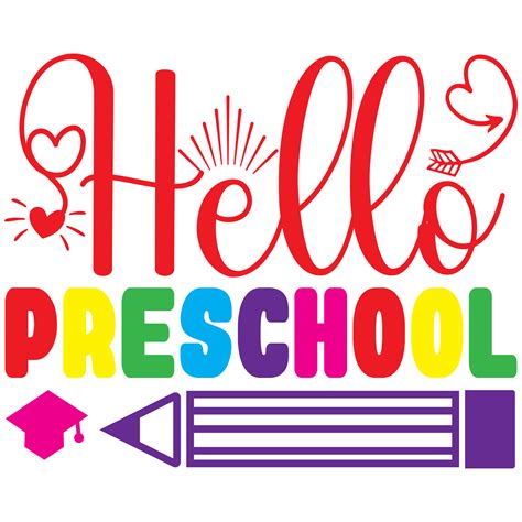 Hello Preschool design 14836698 Vector Art at Vecteezy