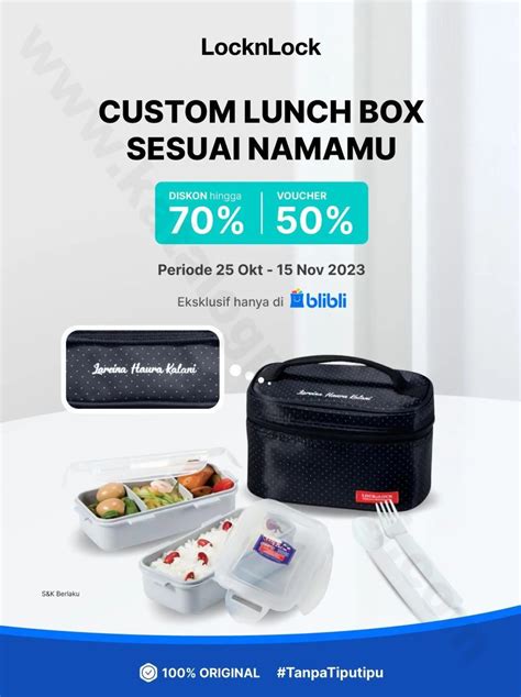 LocknLock Custom Lunch Box Sesuai Nama Kini Tersedia Di Blibli Harga