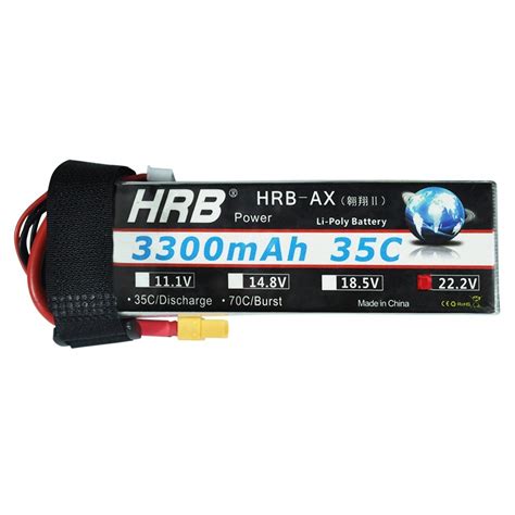 Hrb Lipo Battery V Mah C Xt Plug For Helicopter Rc Models