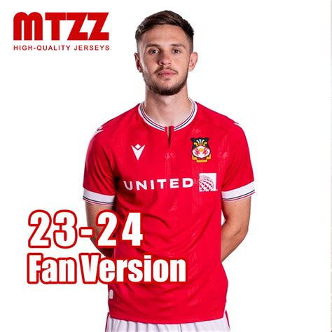 MTZZ 23 24 Wrexham Jersey Home Longe De Casa Uniforme De Futebol Do