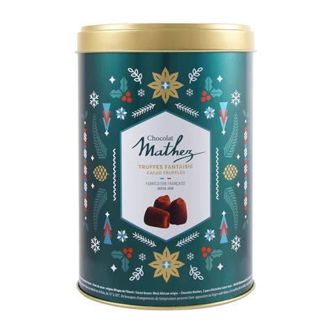 Mathez Christmas Green Tin Original Chocolate Truffles Ntuc Fairprice