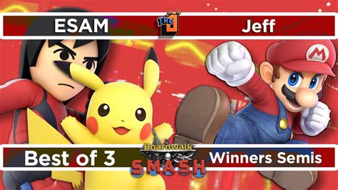 ESAM Pikachu Mii Brawler Vs Jeff Mario Boardwalk Smash 31