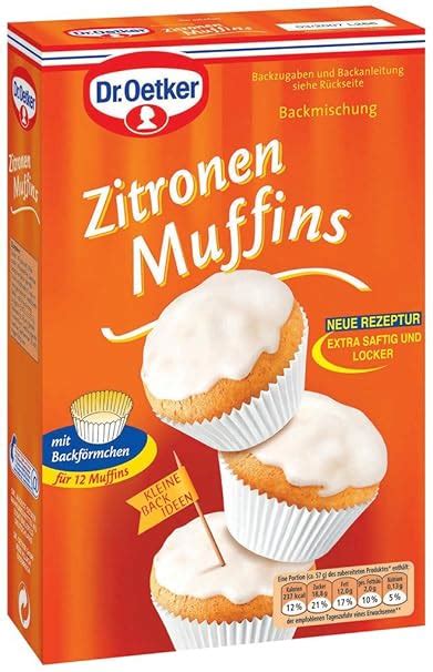 Dr Oetker Zitronen Muffins 415g Amazon de Lebensmittel Getränke