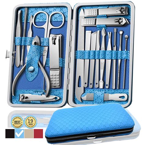 Stainless Steel Manicure And Pedicure Kit 19 Piece Professional